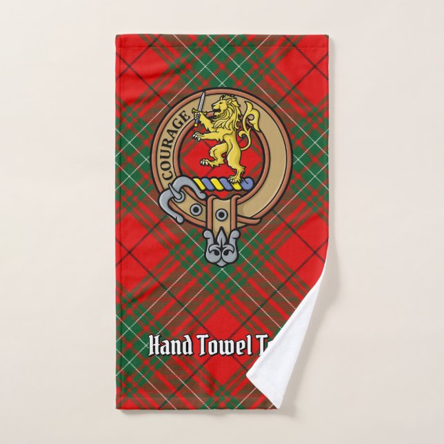 Clan Cumming Crest sur Tartan (Serviette à main)