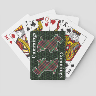 Clan Cumming Hunting Tartan Scottish Terrier Spielkarten