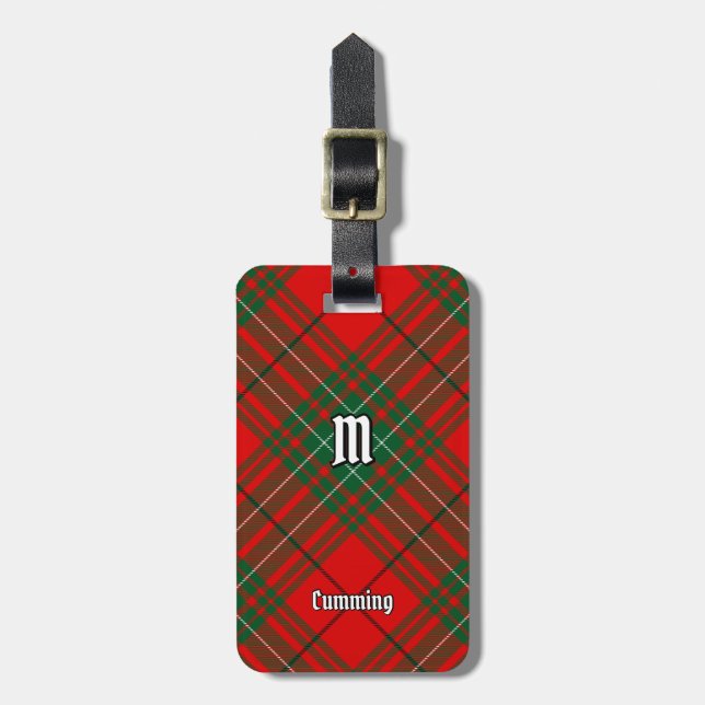 Clan Cumming Tartan Gepäckanhänger (Vorderseite vertikal)