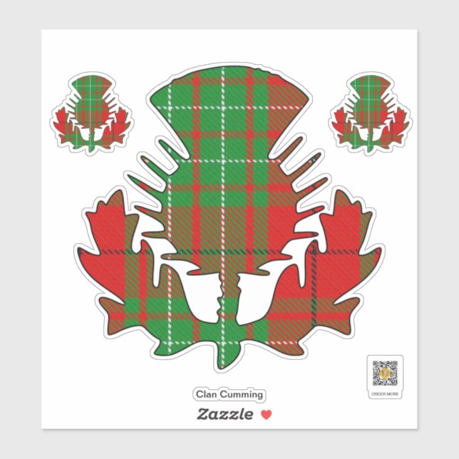 Clan Cumming Thistle Sticker (Blatt)