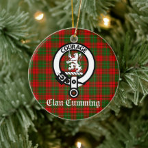 Clan Cumming Wappen Abzeichen und Tartan Personali