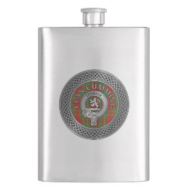 Clan Cumming Wappen & Tartan Knot Flask Flachmann