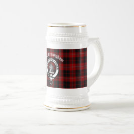 Clan Cunningham Abzeichen & Tartan Bierglas