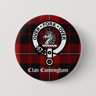 Clan Cunningham Abzeichen & Tartan Button
