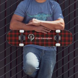 Clan Cunningham Abzeichen & Tartan Skateboard