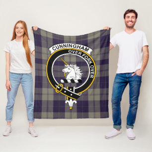 Clan Cunningham Dress Blue Dancers Tartan Kariert Fleecedecke