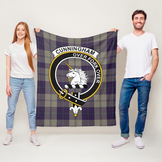 Clan Cunningham Dress Blue Dancers Tartan Kariert Fleecedecke (Beispiel)