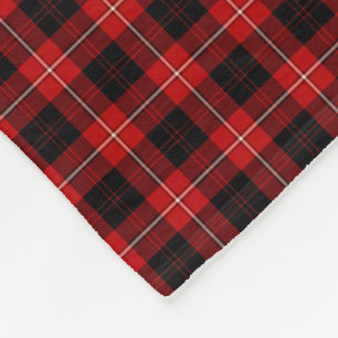 Clan Cunningham roter und schwarzer Tartan Fleecedecke