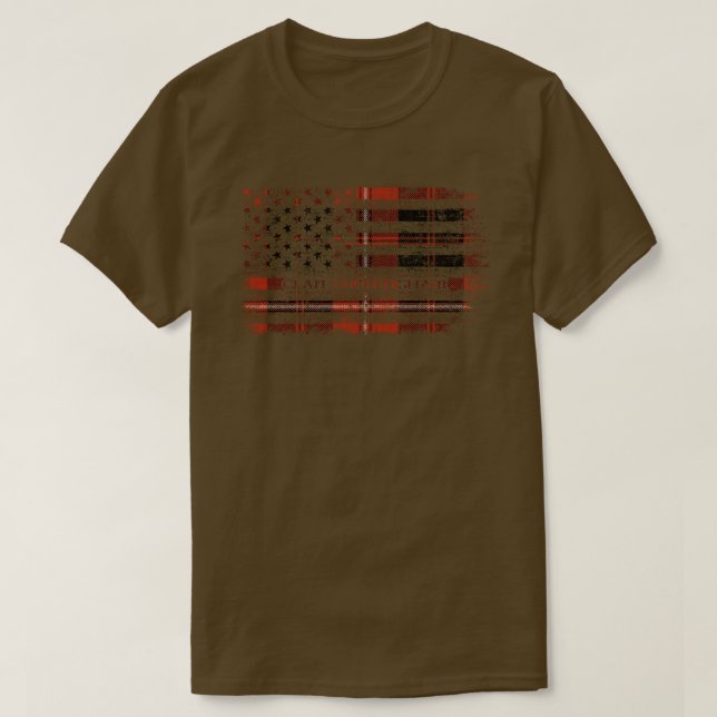 Clan Cunningham Scottish tartan US Flaggenkilomete T-Shirt (Design vorne)