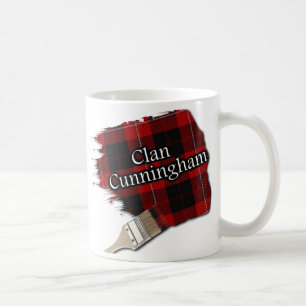 Clan Cunningham Tartan Paint Brush Cup Tasse