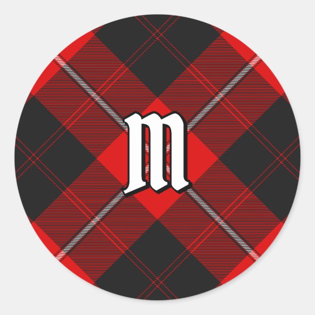 Clan Cunningham Tartan Runder Aufkleber (Vorderseite)
