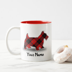 Clan Cunningham Tartan Scottish Terrier Zweifarbige Tasse