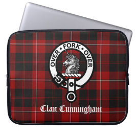 Clan Cunningham Wappen Abzeichen & Tartan Laptopschutzhülle