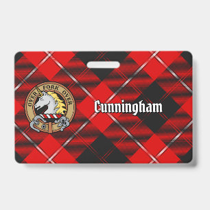 Clan Cunningham Wappen über Tartan Ausweis