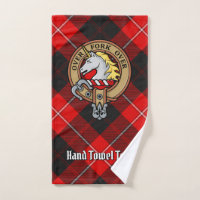 Clan Cunningham Wappen über Tartan