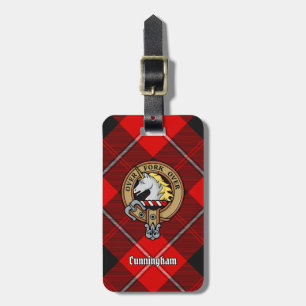 Clan Cunningham Wappen über Tartan Gepäckanhänger