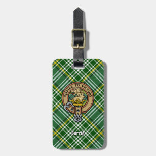 Clan Currie Lion Wappen über Tartan Gepäckanhänger