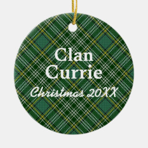 Clan Currie ScottishTartan Keramik Ornament