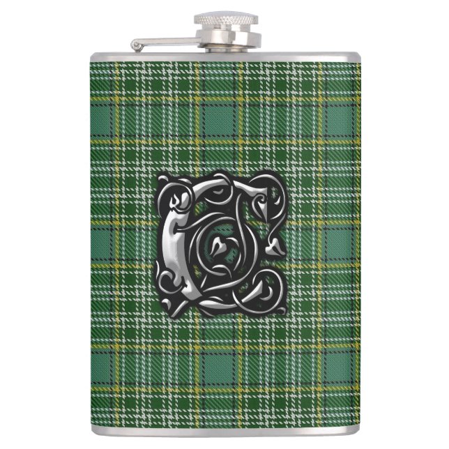 Clan Currie Tartan-alte Schottland-Flasche Flachmann (Vorderseite)