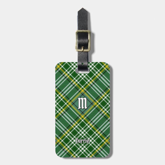 Clan Currie Tartan Gepäckanhänger (Vorderseite vertikal)