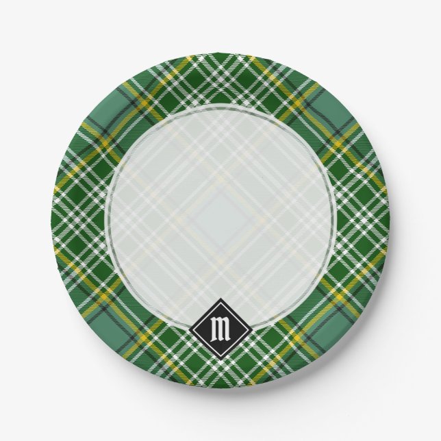 Clan Currie Tartan Pappteller (Vorderseite)