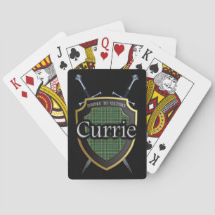 Clan Currie Tartan Shield & Schwerter Spielkarten