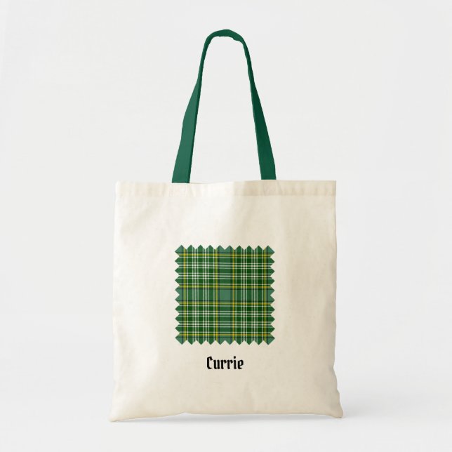 Clan Currie Tartan Tote Bag Tragetasche (Vorne)