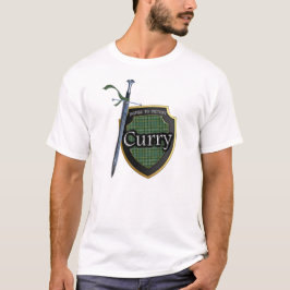 Clan Curry Currie Tartan Scottish Shield & Sword T-Shirt