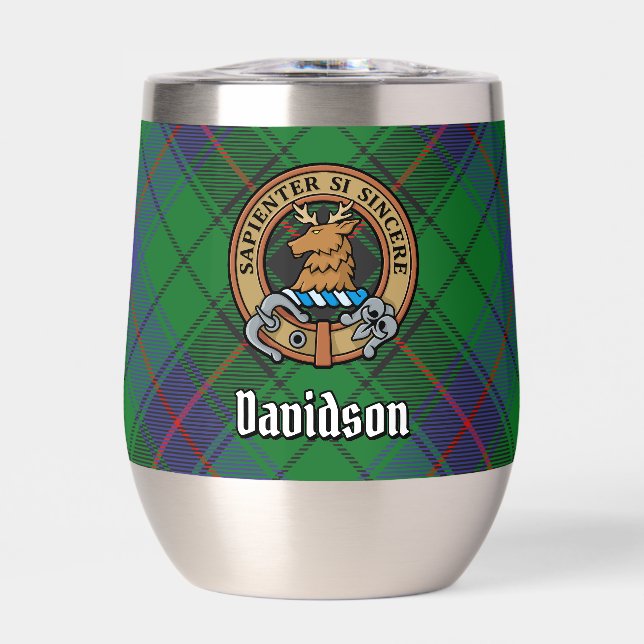 Clan Davidson Crest sur Tartan (Avant)