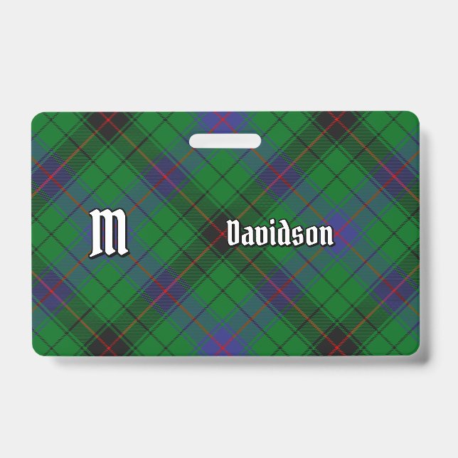 Clan Davidson Tartan Ausweis (Vorderseite)