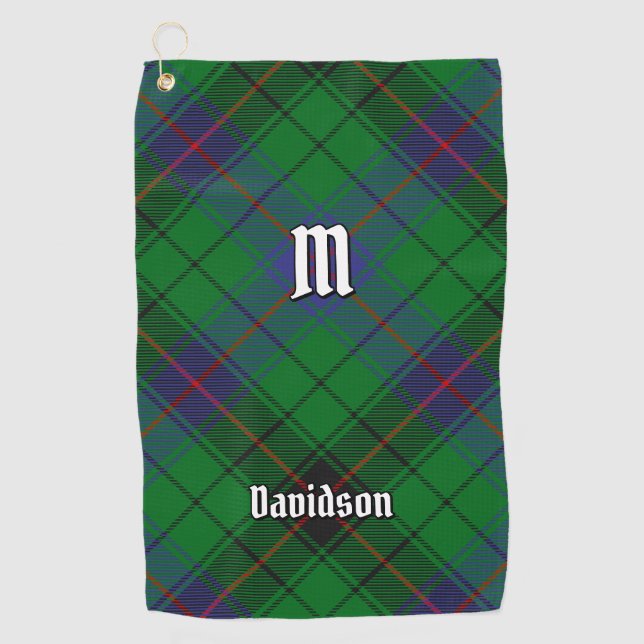Clan Davidson Tartan Golfhandtuch (Vorderseite)