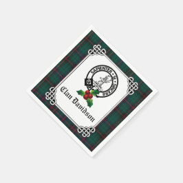 Clan Davidson Wappen Abzeichen & Tartan Holiday Serviette