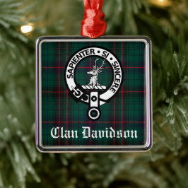 Clan Davidson Wappen Abzeichen und Tartan individu Ornament Aus Metall