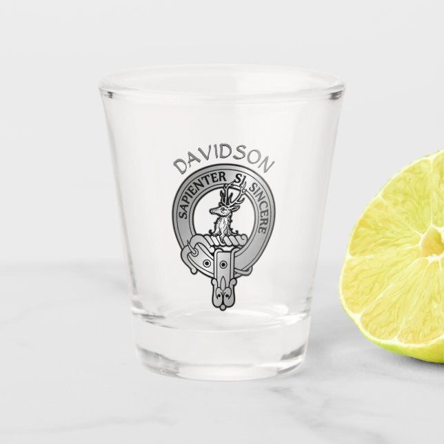 Clan Davidson Wappen Schnapsglas (Vorderseite)