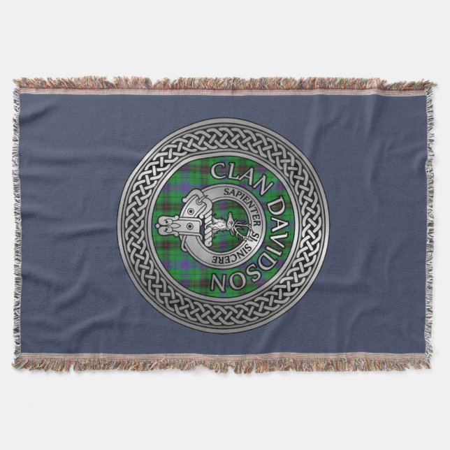 Clan Davidson Wappen & Tartan Knot Decke (Vorderseite)