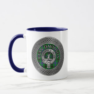 Clan Davidson Wappen & Tartan Knot Tasse