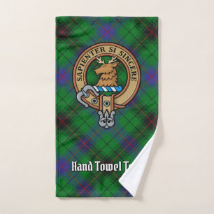 Clan Davidson-Wappen über Tartan Badhandtuch Set