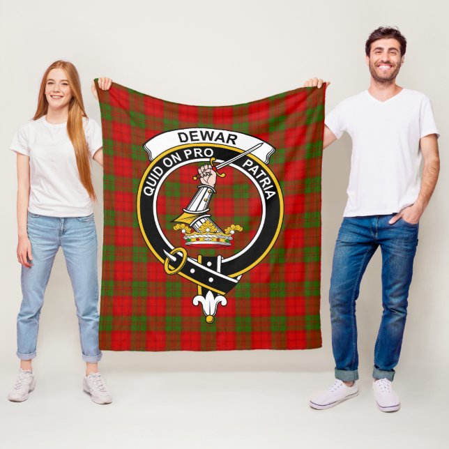 Clan Dewar Tartan Kariert Fleecedecke (Beispiel)