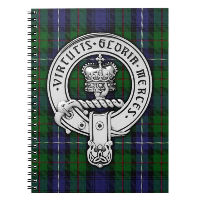 Clan Donnachaidh (Robertson) Crest /Hunting Tartan Notizblock (Vorderseite)