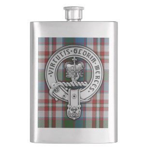 Clan Donnachaidh (Robertson) Wappen & Dress Tartan Flachmann