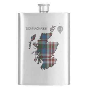 Clan Donnachaidh (Robertson) Wappen & Dress Tartan Flachmann