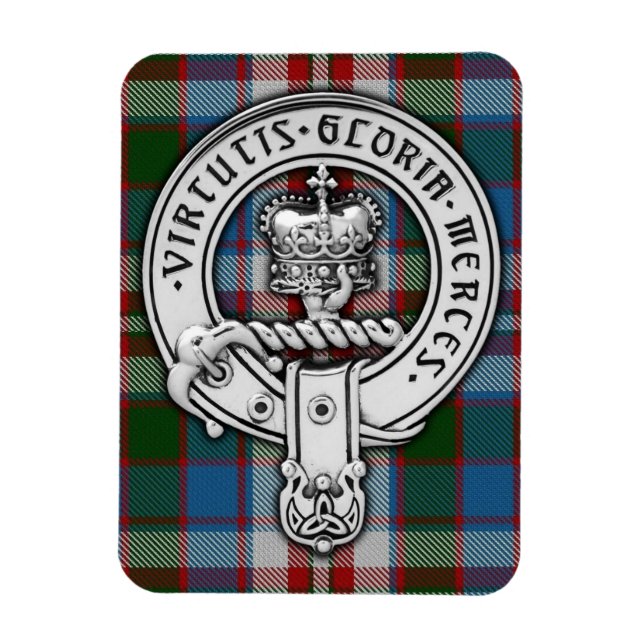 Clan Donnachaidh (Robertson) Wappen & Dress Tartan Magnet (Vertikal)