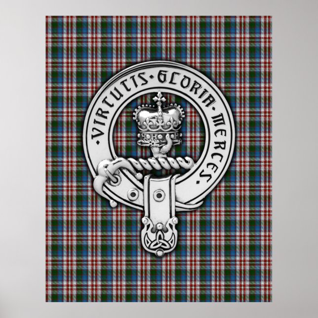 Clan Donnachaidh (Robertson) Wappen & Dress Tartan Poster (Vorne)