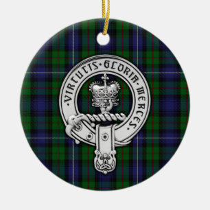 Clan Donnachaidh (Robertson) Wappen /Jagd Tartan Keramik Ornament
