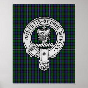 Clan Donnachaidh (Robertson) Wappen /Jagd Tartan Poster