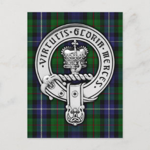Clan Donnachaidh (Robertson) Wappen /Jagd Tartan Postkarte