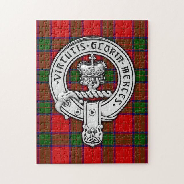 Clan Donnachaidh (Robertson) Wappen & Tartan (Vertikal)