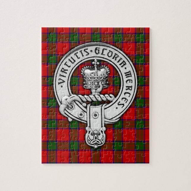 Clan Donnachaidh (Robertson) Wappen & Tartan (Vertikal)