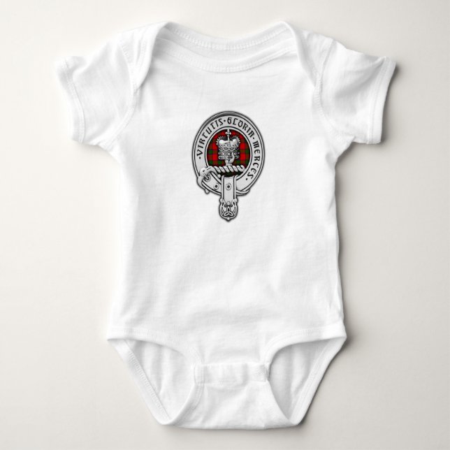 Clan Donnachaidh (Robertson) Wappen & Tartan Baby Strampler (Vorderseite)