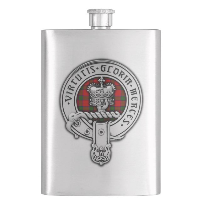 Clan Donnachaidh (Robertson) Wappen & Tartan Flachmann (Vorderseite)